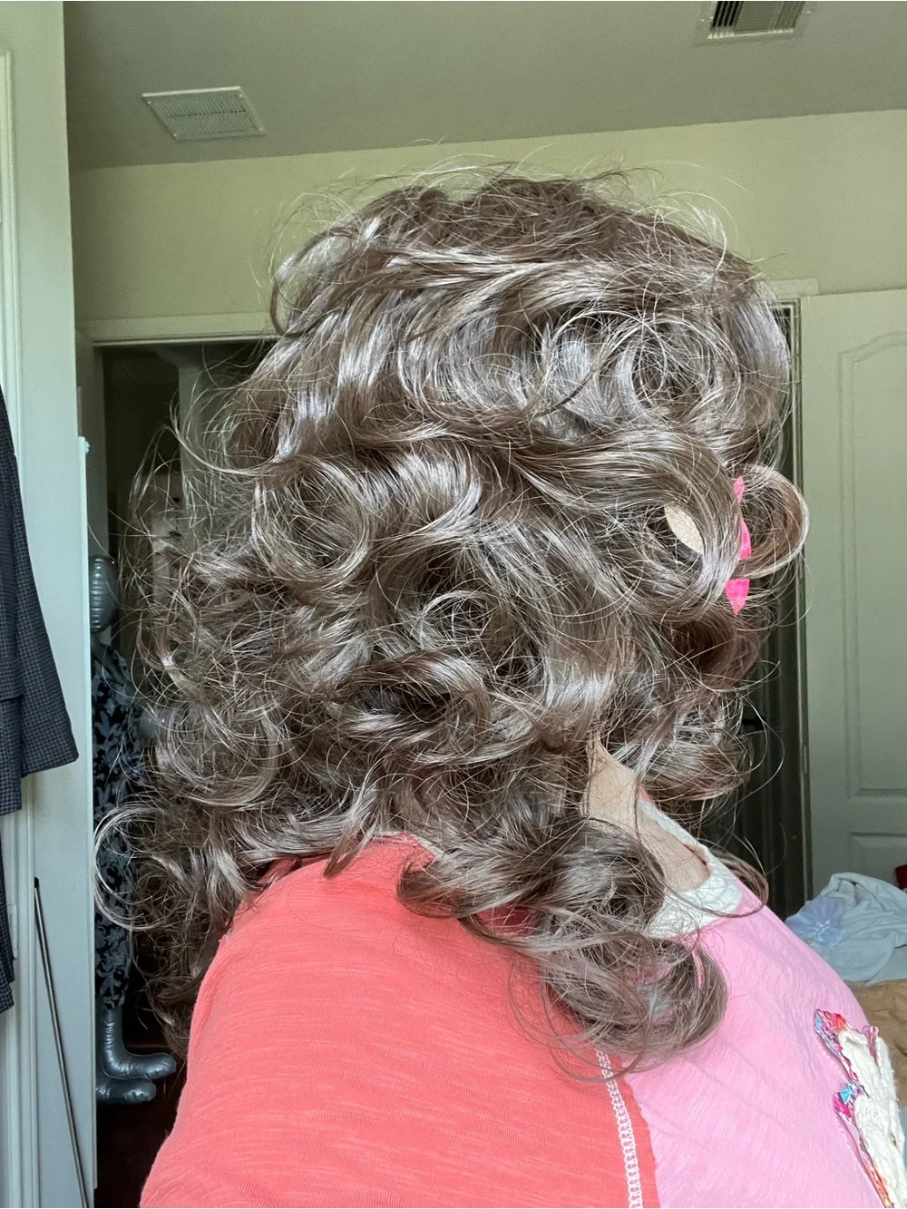Jaymes Mansfield Beauty Brunette layered synthetic wig with bangs